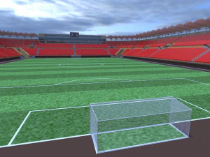 Football stadium low poly model 3D Model