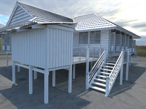 Wood House Low Poly Modello 3D