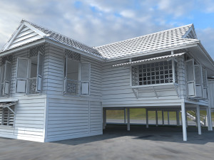 Wood House Low Poly Modello 3D