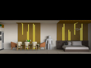 Interior Lowpoly Modello 3D