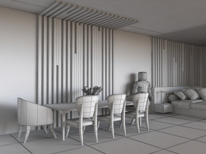 Interior Lowpoly Modelo 3D