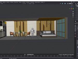 Interior Lowpoly Modelo 3D