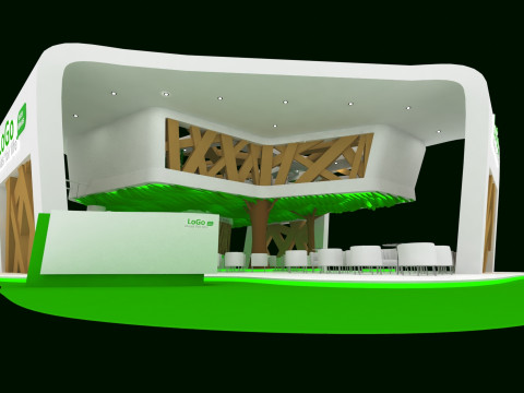 Coffee house exhibition tradeshow booth 3D Модель