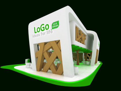Coffee house exhibition tradeshow booth 3D Модель