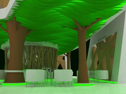 Coffee house exhibition tradeshow booth 3D Модель