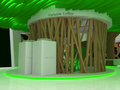 Coffee house exhibition tradeshow booth 3D Модель