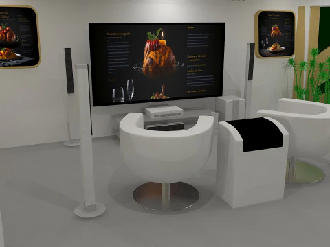 Coffee house exhibition tradeshow booth 3D Model