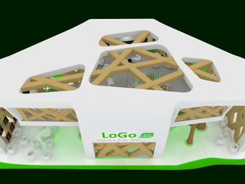 Coffee house exhibition tradeshow booth 3D Модель