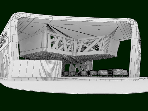 Coffee house exhibition tradeshow booth 3D Модель