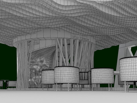 Coffee house exhibition tradeshow booth 3D Модель