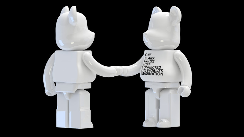 BEARBRICK Shake hand 3D-Modell .c4d .max .obj .3ds .fbx .stl .blend 