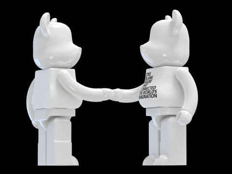 BEARBRICK Shake hand 3D-Modell