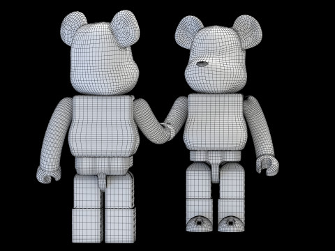 BEARBRICK Shake hand 3D-Modell