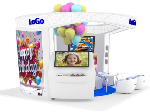 BirthDay 4 x 4 exhibition booth 3Dモデル