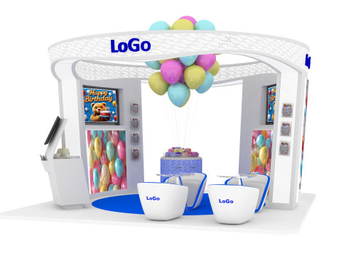 BirthDay 4 x 4 exhibition booth 3Dモデル