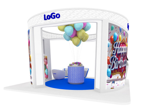 BirthDay 4 x 4 exhibition booth 3Dモデル