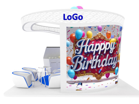 BirthDay 4 x 4 exhibition booth 3Dモデル