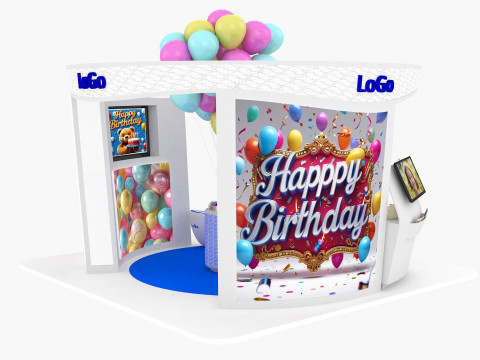 BirthDay 4 x 4 exhibition booth 3Dモデル