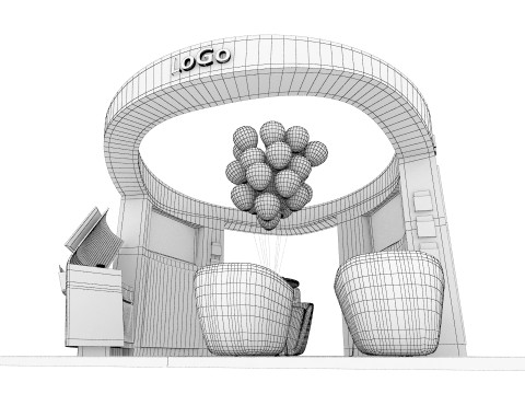 BirthDay 4 x 4 exhibition booth 3Dモデル