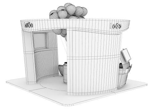 BirthDay 4 x 4 exhibition booth 3Dモデル