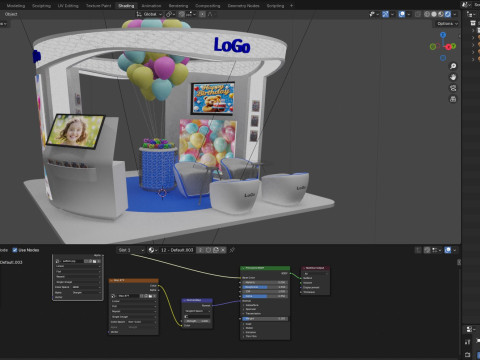 BirthDay 4 x 4 exhibition booth 3Dモデル