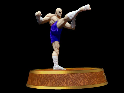 Sagat 3D Print Model