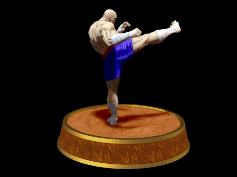 Sagat 3D Print Model