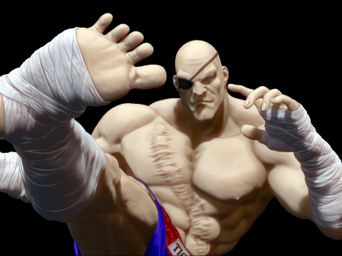 Sagat 3D Print Model