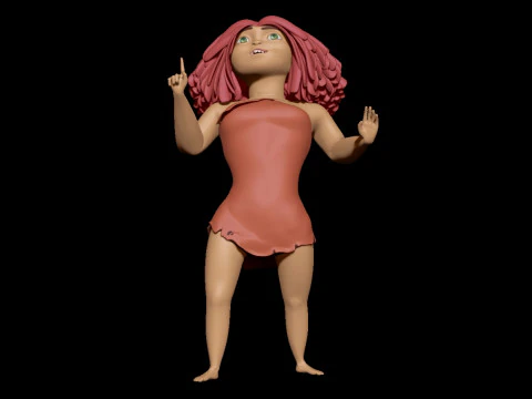 Eep Crood Character 3D Print Model