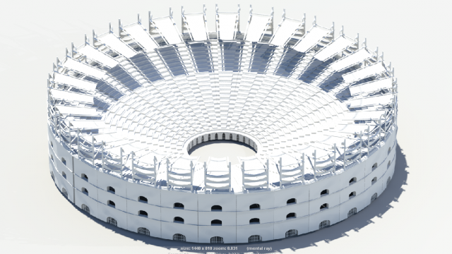 low poly colosseum 3D Model .c4d .max .obj .3ds .fbx .stl .blend 