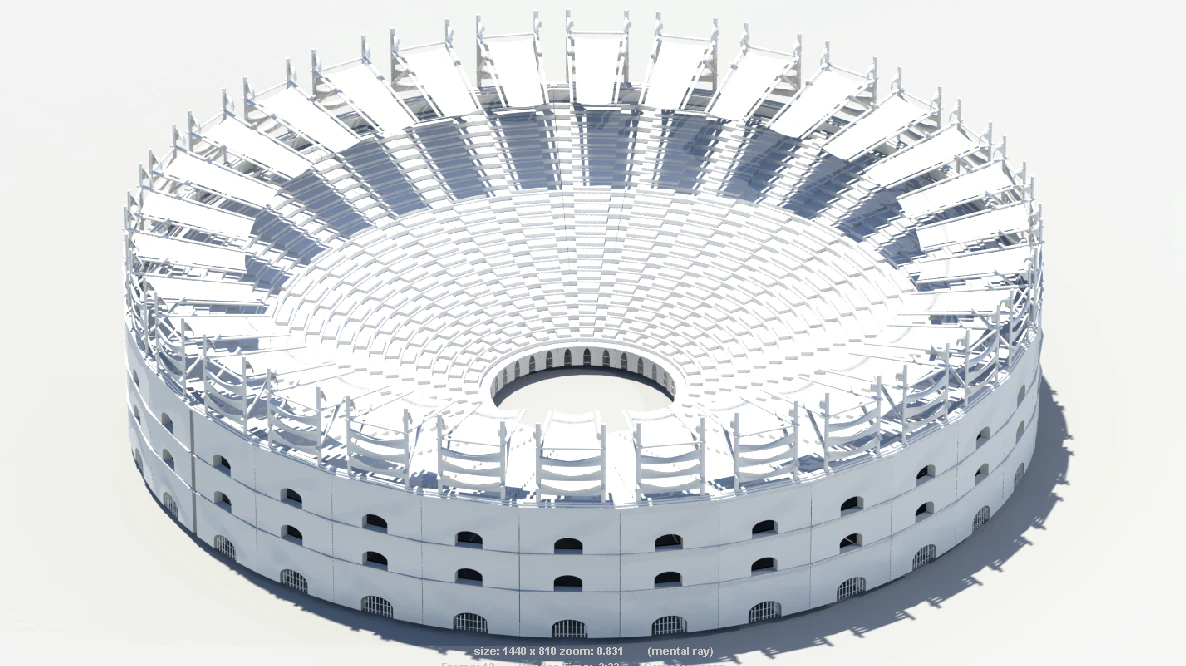 low poly colosseum 3D Model .c4d .max .obj .3ds .fbx .stl .blend 