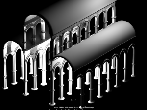 low poly cathedral columns 3D Model