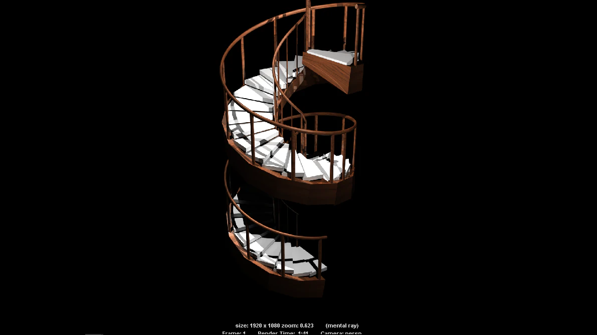 stairs 3D Model .c4d .max .obj .3ds .fbx .stl .blend