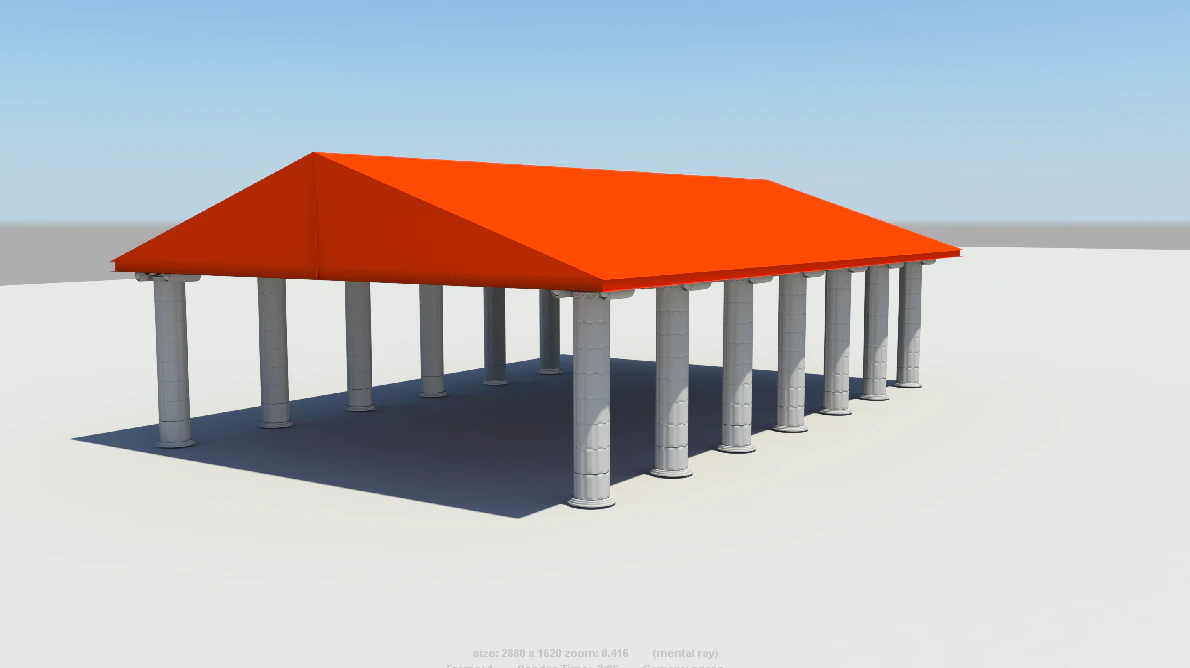 greek column 3D Model .c4d .max .obj .3ds .fbx .stl .blend 