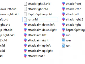 Dinosaurier-Rudel 3D Modell