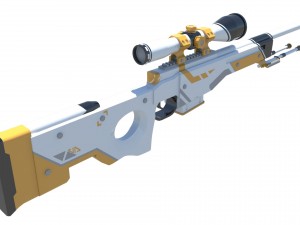 awp asiimov 3D Модель