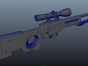 awp asiimov 3D Model