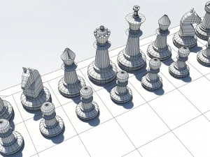 шаховий набір 3D Модель