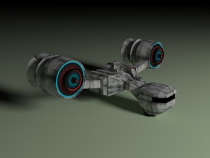space fighter with ion cannon 3D Модель