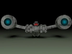 space fighter with ion cannon 3D Model