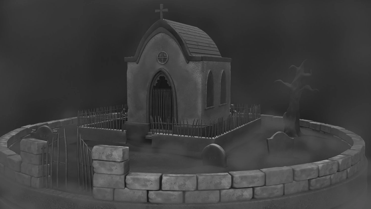 mausoleum set and textures 3D Model .c4d .max .obj .3ds .fbx .stl .blend 