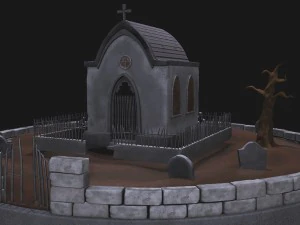 mausoleum set and textures 3D Model