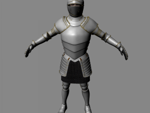 medieval knight-armor with two-handed sword 3D मॉडल