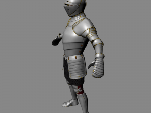 medieval knight-armor with two-handed sword 3D मॉडल