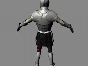 medieval knight-armor with two-handed sword 3D मॉडल