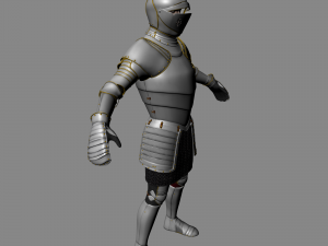 medieval knight-armor with two-handed sword 3D मॉडल