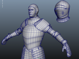 medieval knight-armor with two-handed sword 3D मॉडल