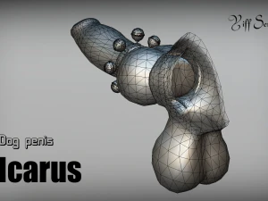 dog penis icarus 3D Model