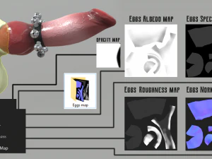 dog penis icarus 3D Model