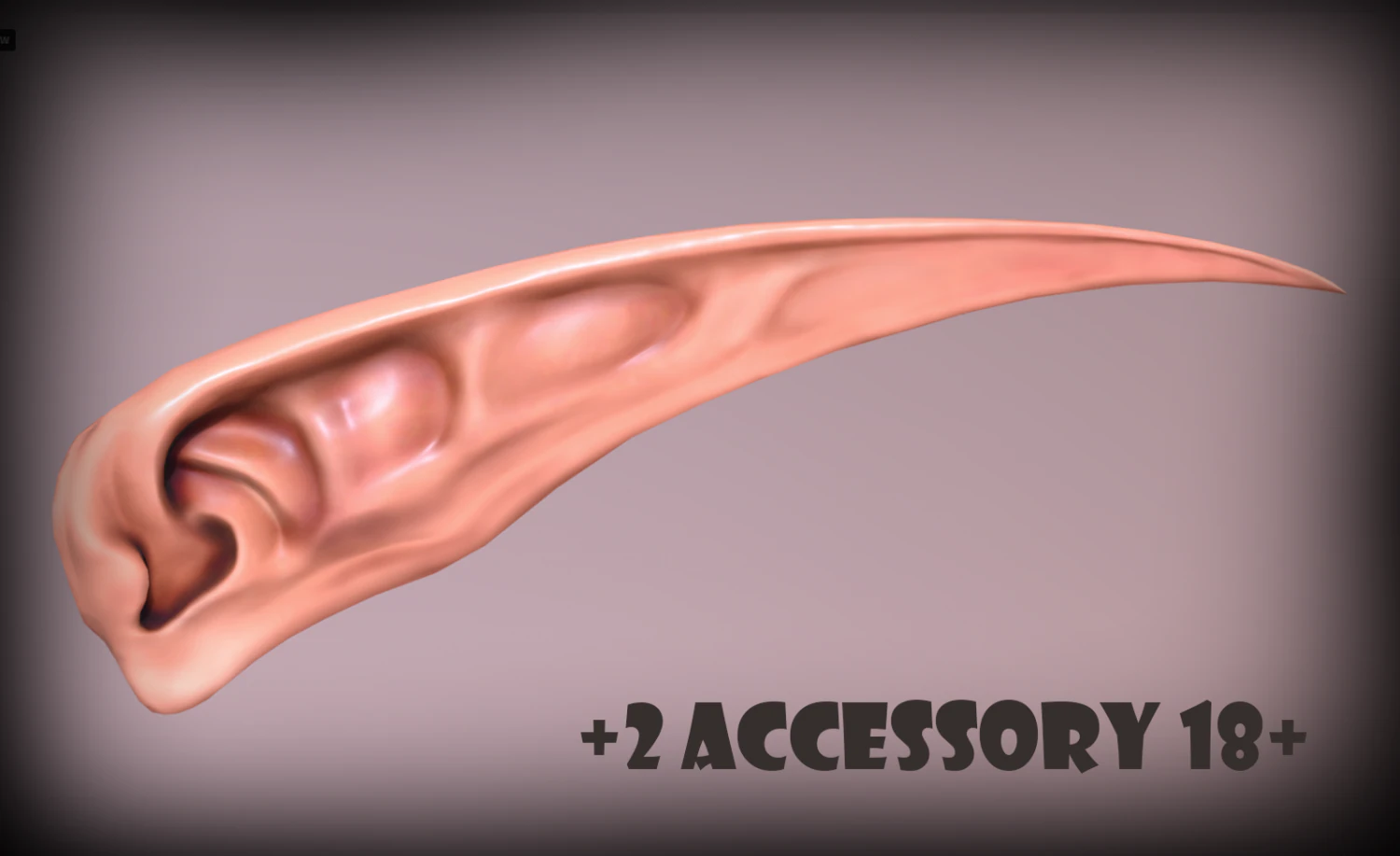 elven ear 3D Model .c4d .max .obj .3ds .fbx .stl .blend 